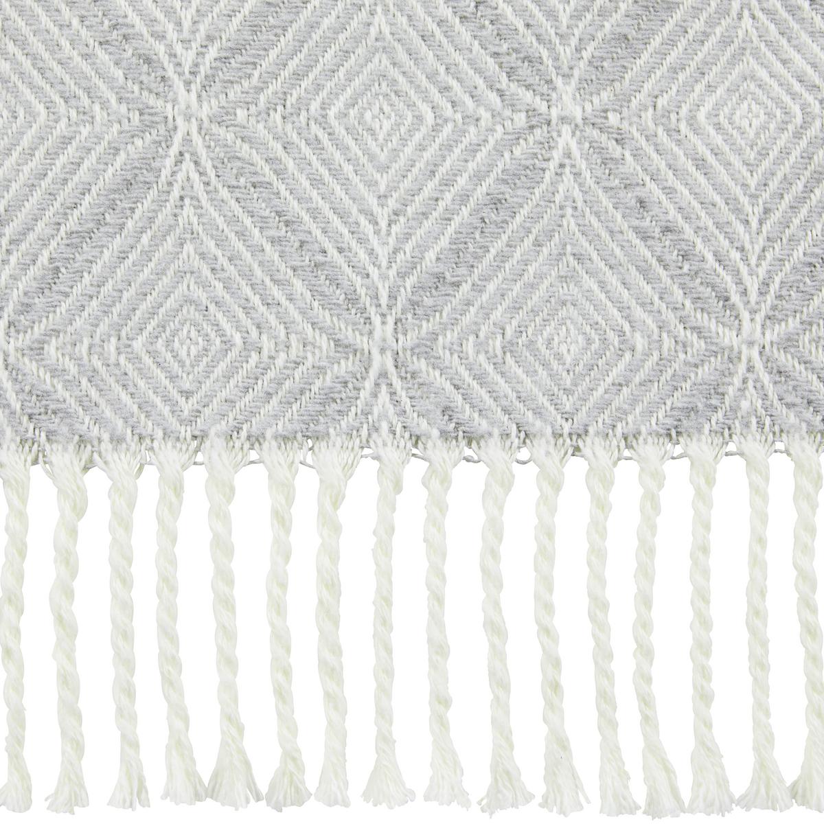 Decke Samira in Grau/Natur ca. 130x170cm - Naturfarben/Grau, Lifestyle, Textil (130/170cm) - Modern Living