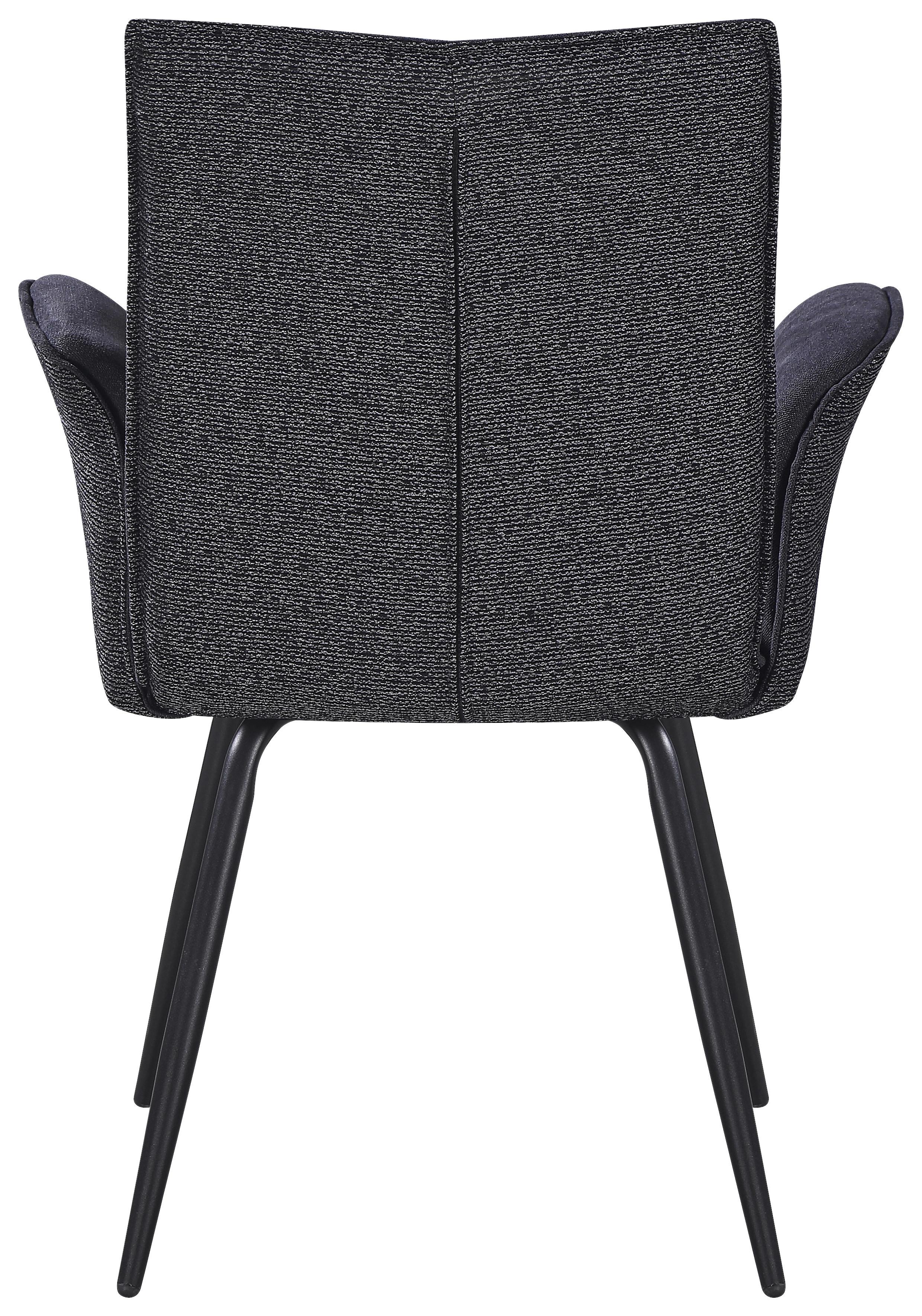 STOL MED ARMSTÖD NOVA - grå/svart, Modern, metall/textil (63/88/63cm) - Mömax