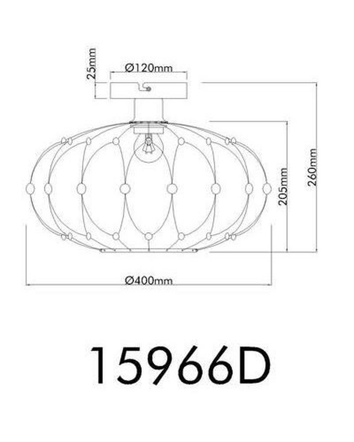DECKENLEUCHTE 15966D GREYS - Goldfarben/Schwarz, Design, Metall (40/25cm) - Globo
