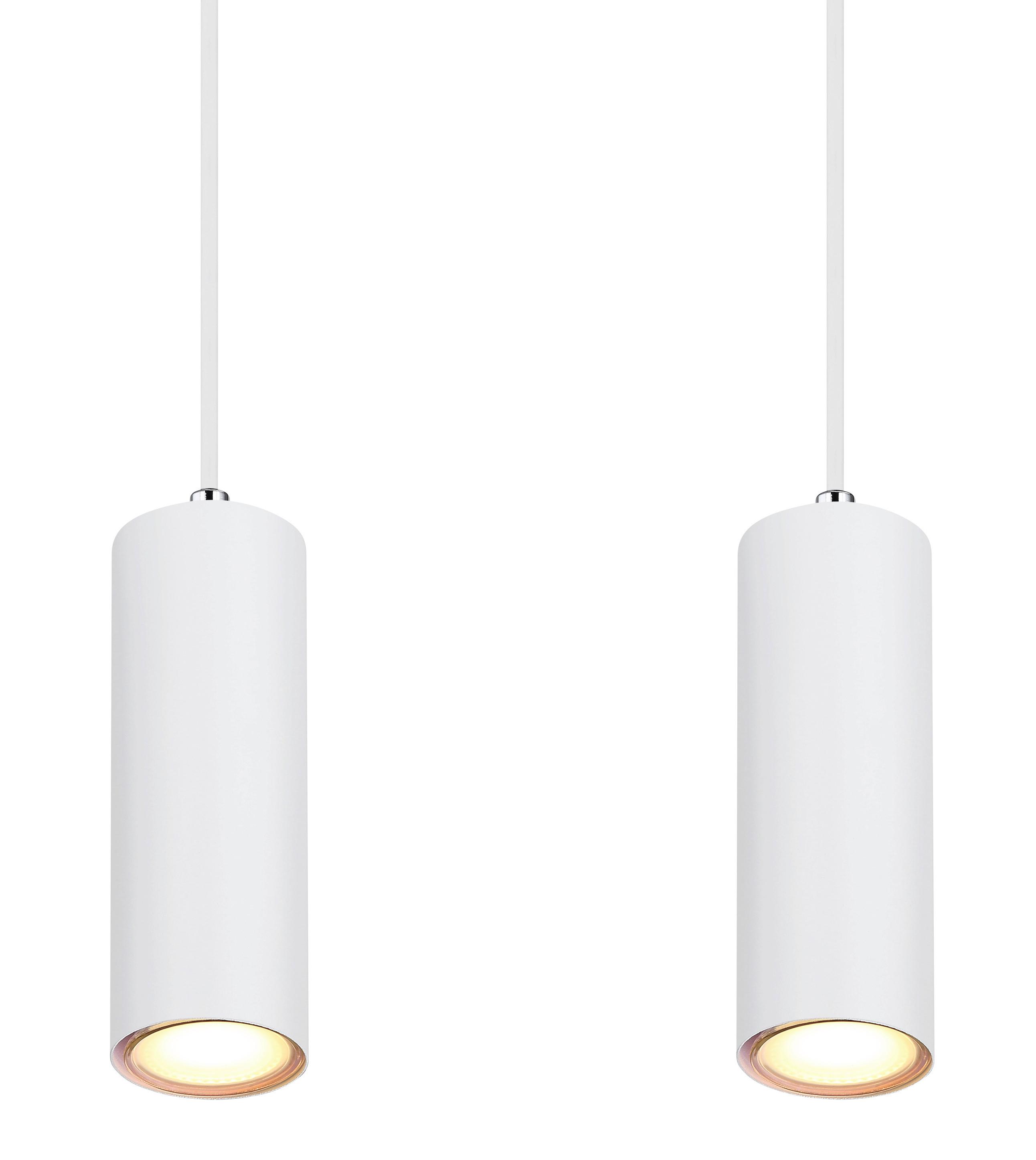 Hängeleuchte Robby max. 35 Watt - Weiß, Design, Metall (65/6/120cm) - Globo
