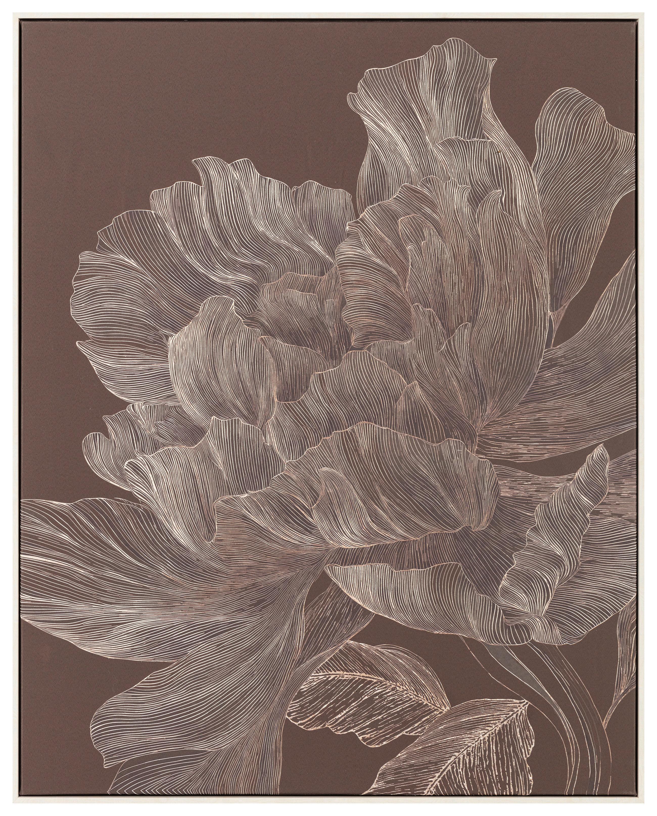 Slika Sa Ramom 80x100cm Jodie - sivo-braon/bela, Konvencionalno, drvo/tekstil (80/100/3,8cm) - Mömax