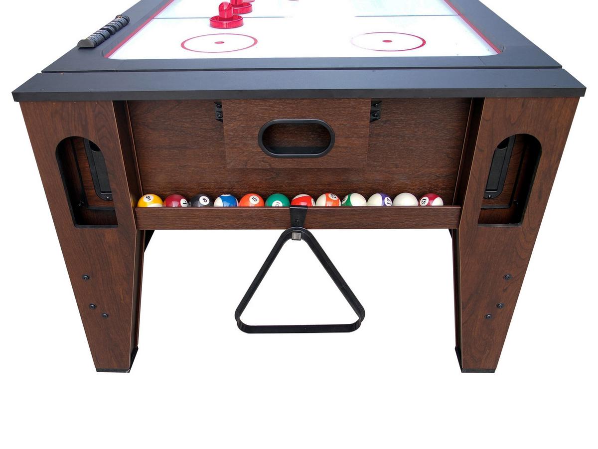 Multispieltisch Reverso inkl. Zubehör - Rot/Braun, KONVENTIONELL, Holz/Kunststoff (107/81/217cm) - Ambia Garden