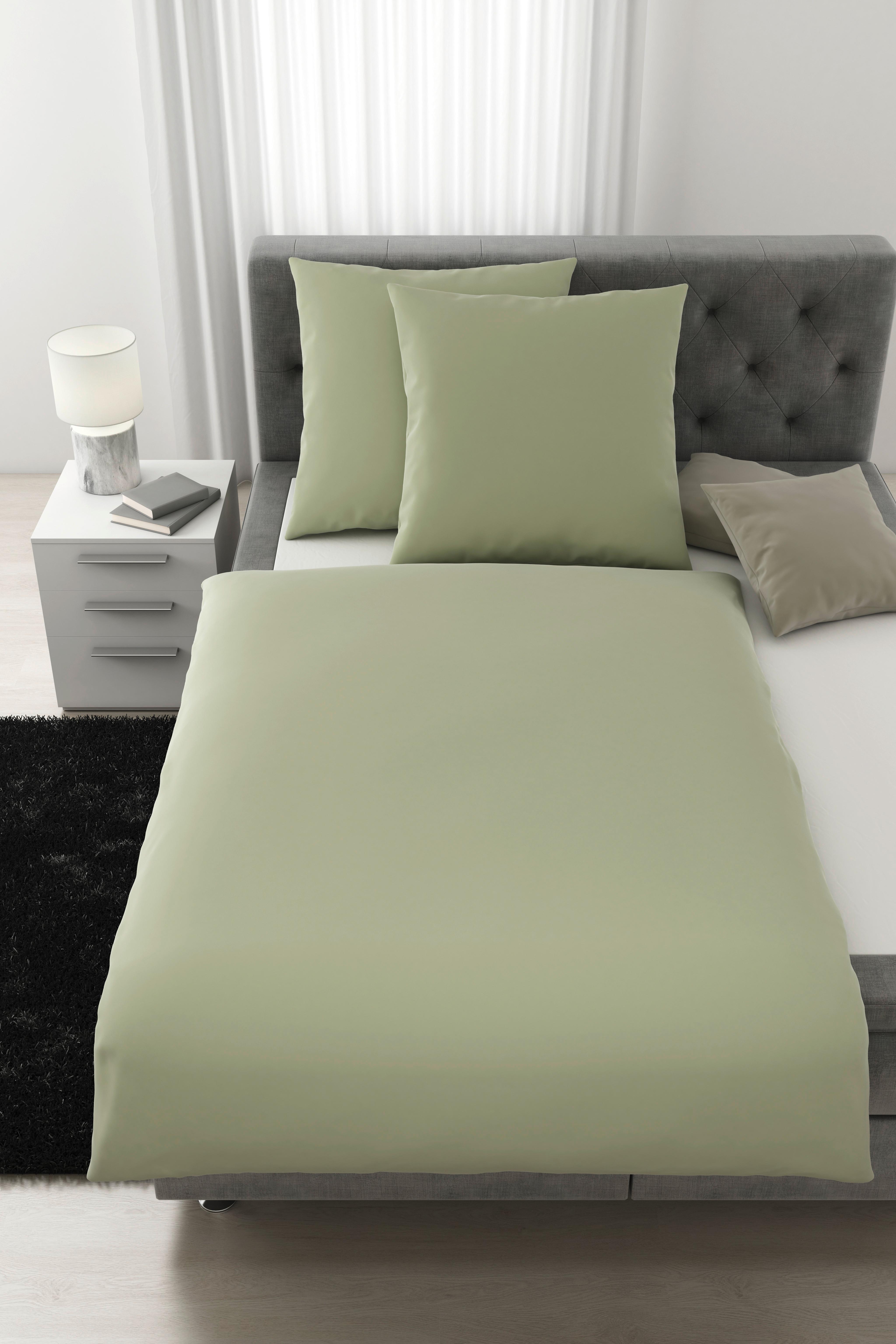 Bettwäsche Alex Uni XXL ca. 200x220cm - Hellgrün, MODERN, Textil (200/220cm) - Premium Living