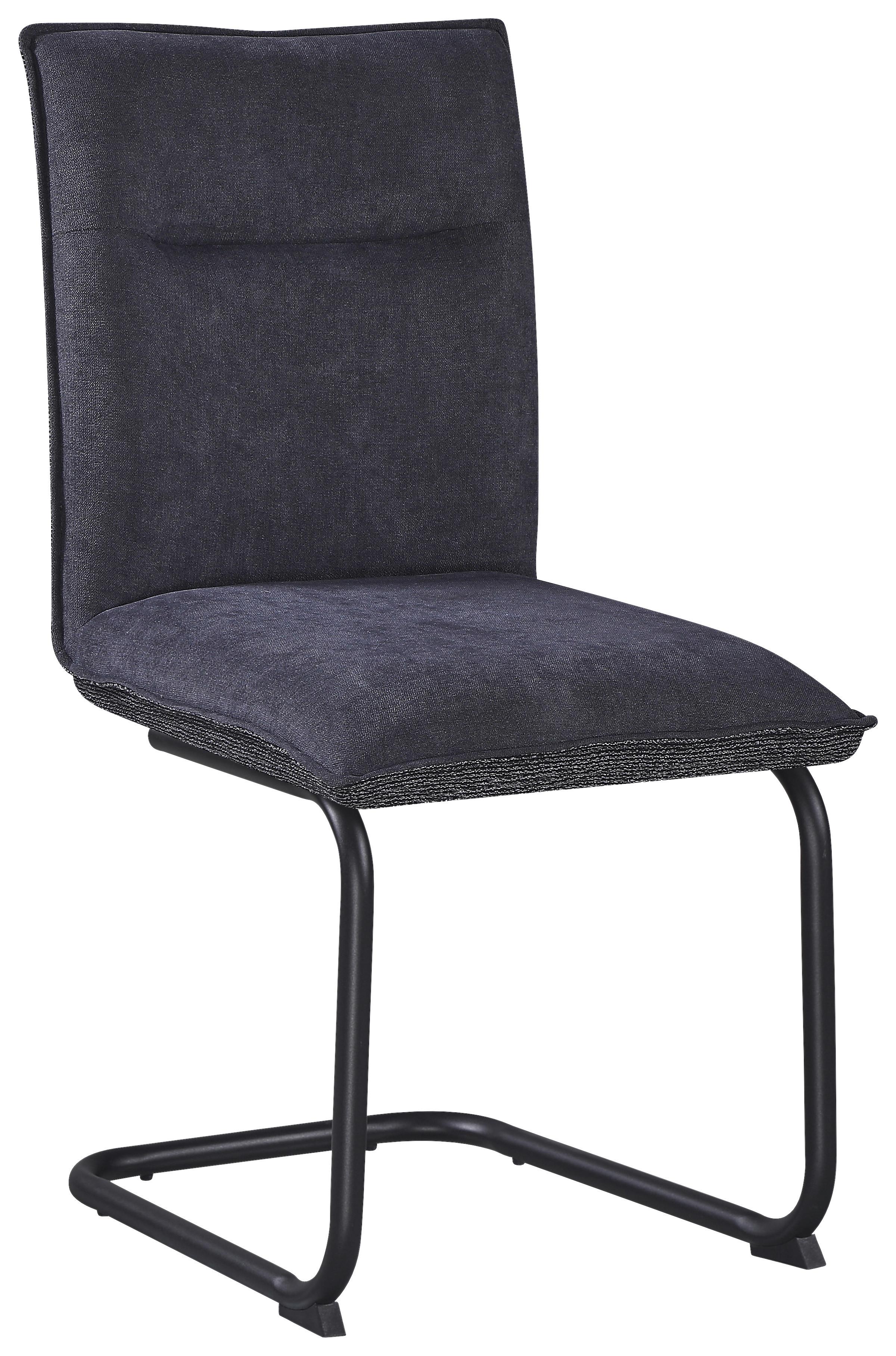 Stuhl Nova Grau/Schwarz - Schwarz/Grau, MODERN, Textil/Metall (61/47/89cm) - Premium Living