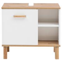 Waschbeckenunterschrank Padua Weiß - Eichefarben/Weiß, MODERN, Holz/Holzwerkstoff (65,2/60,1/35,0cm) - MID.YOU