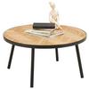 TABLE BASSE PARKER -BASED- - couleur naturelle/noir, LIFESTYLE, matériau en bois/métal (80/40cm) - Based