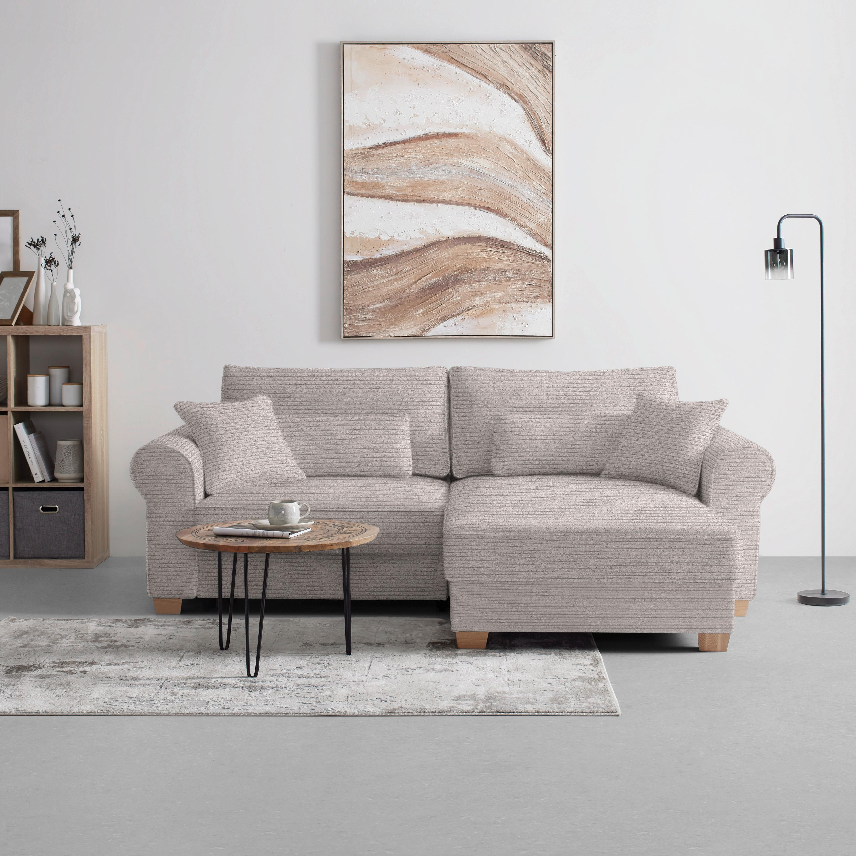 Wohnlandschaft Angelo Grau - Grau, MODERN, Holz/Holzwerkstoff (255/92/185cm) - Mömax