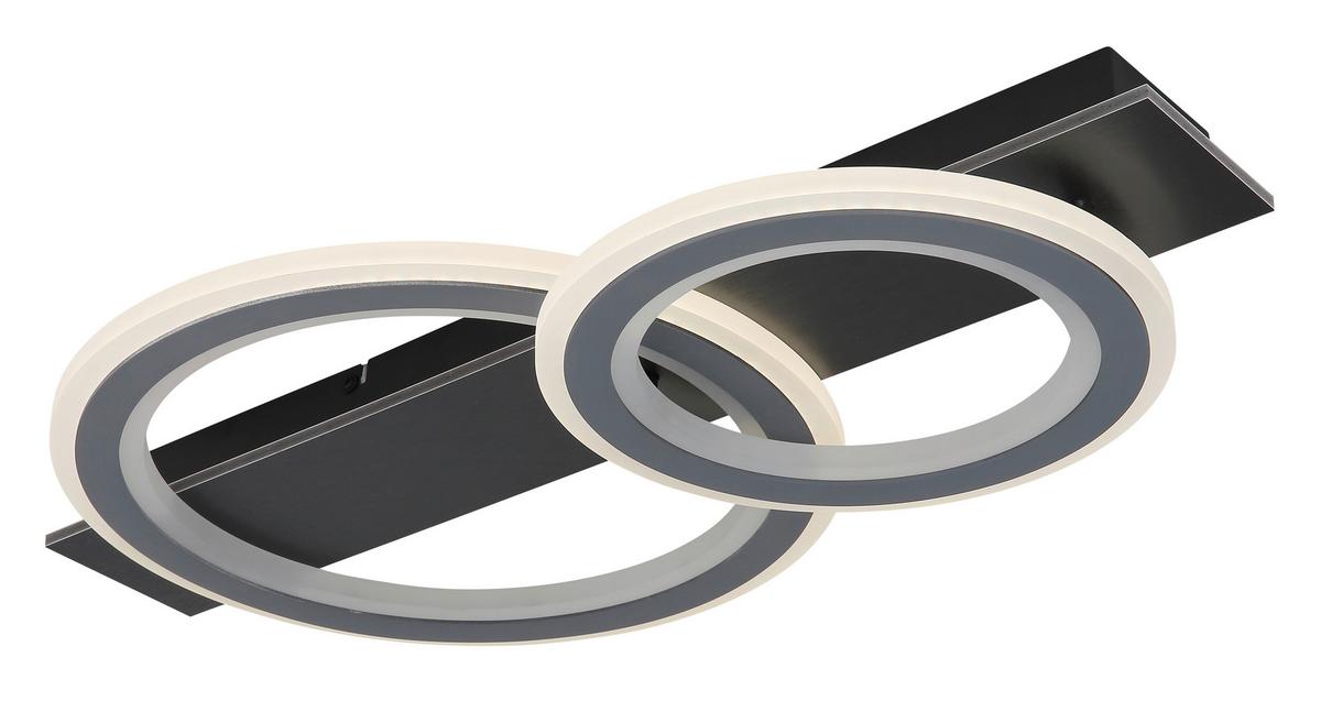 Led Stropna Svjetiljka Jayden - siva/svijetlo siva, Design, metal/plastika (63/37/8cm) - Globo