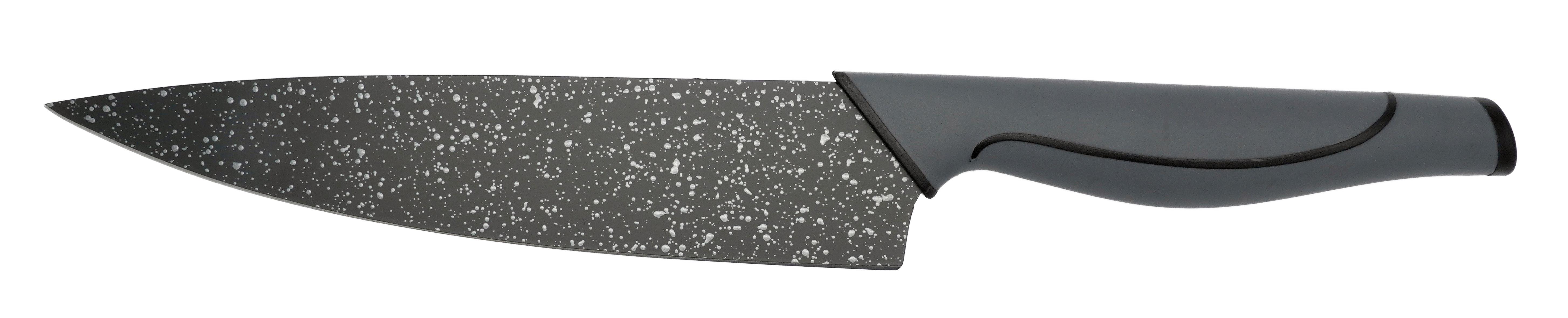Chefmesser Smart In Schwarz - Schwarz/Grau, Konventionell, Kunststoff/Metall (34,5cm) - Modern Living