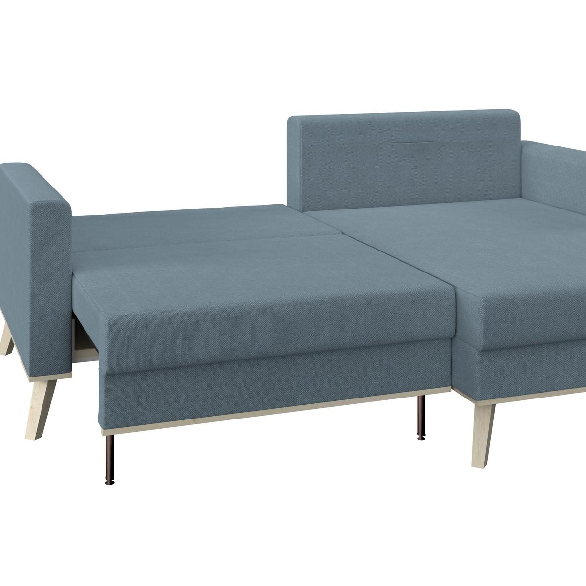 Coltar CARINI - albastru deschis/crem, Basics, textil (222/152cm) - Modern Living