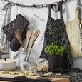 Topflappen und Handschuh Blacky in Schwarz/Weiß - Schwarz/Weiß, LIFESTYLE, Textil (18/32cm) - Mömax modern living Topflappen und Handschuh Blacky in Schwarz/Weiß - Schwarz/Weiß, LIFESTYLE, Textil (18/32cm) - Mömax modern living
