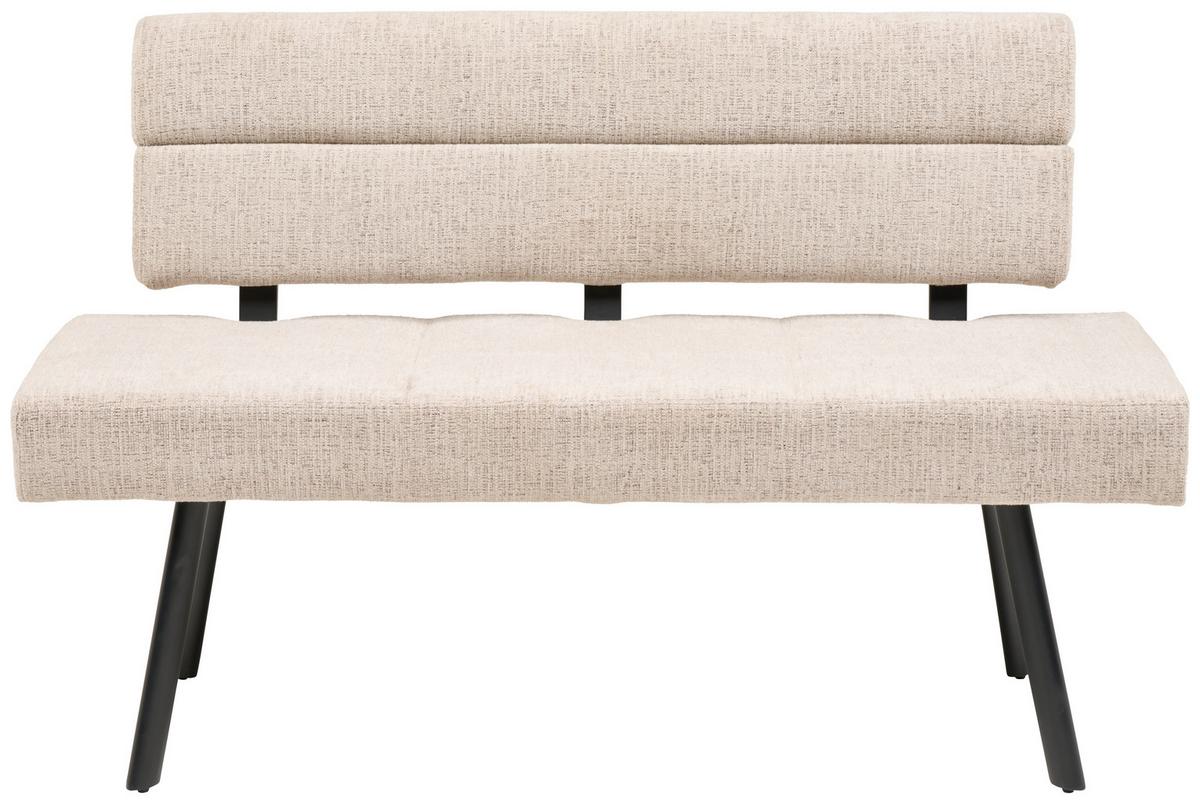ŁAWKA PAROS - beżowy/czarny, Konventionell, metal/tkanina (140/88/62cm) - Livetastic