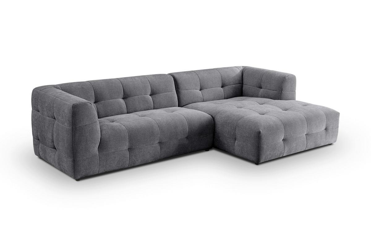 Ecksofa Tenso Grau - Schwarz/Grau, Basics, Holz/Kunststoff (292/161cm) - MID.YOU