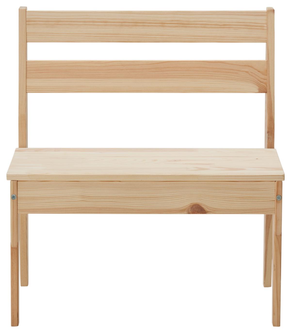 Kindersitzbank in Naturfarben - Naturfarben, KONVENTIONELL, Holz (50/55/31cm) - Mömax