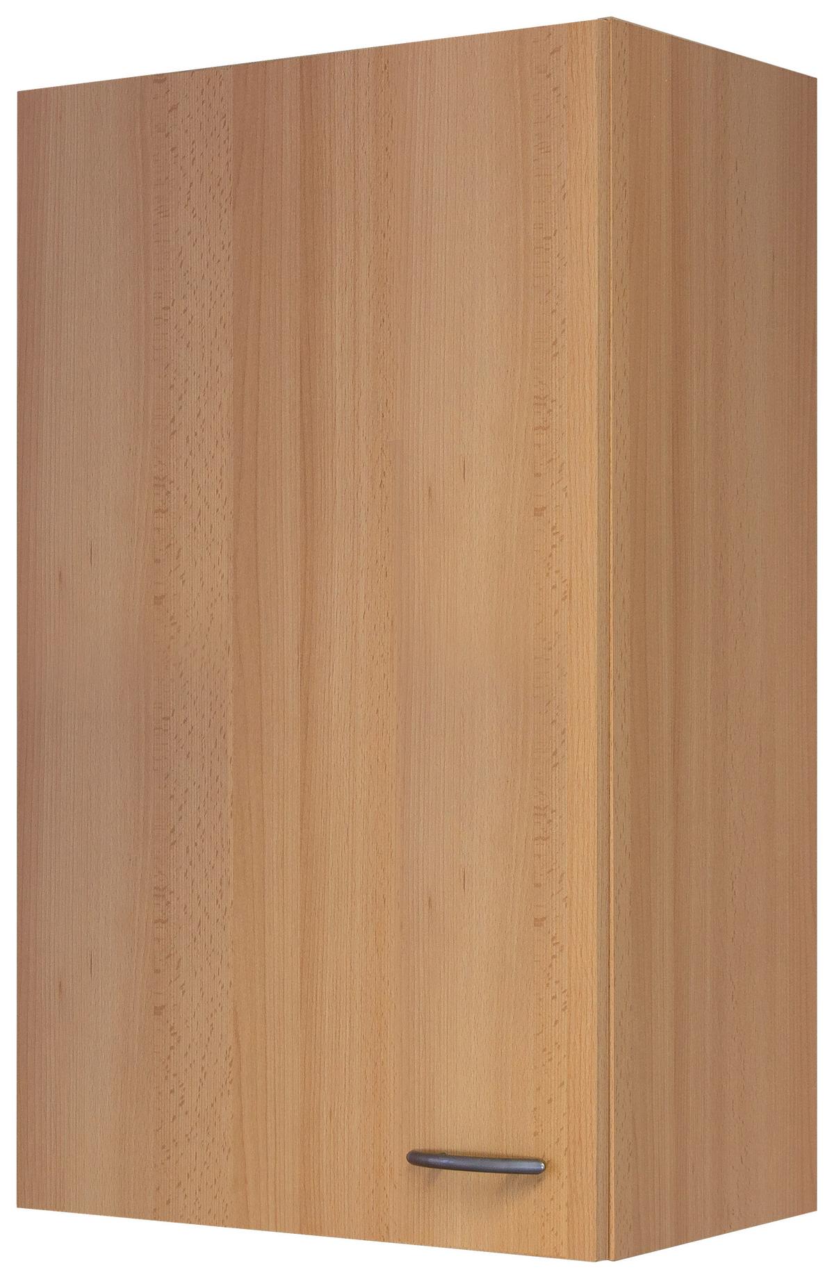 Küchenoberschrank in Buchefarbe 'Nano' - Edelstahlfarben/Buchefarben, MODERN, Holzwerkstoff/Kunststoff (50/89/32cm) - FlexWell