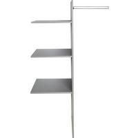Belső Elosztás Tolóajtós Szekrényhez - szürke, fa (87/147/50cm)