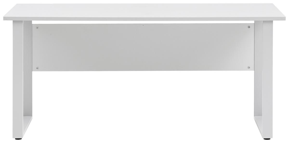 Schreibtisch "Serie 1500" ca 160x65 cm , hellgrau - Hellgrau/Alufarben, KONVENTIONELL, Holzwerkstoff/Metall (160/65/73,2cm) - MID.YOU