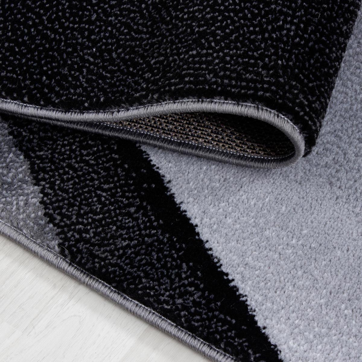 Webteppich Plus Schwarz/Weiß ca. 200x290cm - Schwarz/Weiß, Design, Textil (200/290cm)