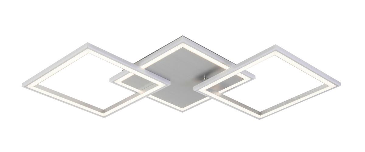 Led Mennyezeti Lámpa Qinton - alumíniumszínű, Romantik / Landhaus, műanyag/fém (95/44/7,3cm) - Premium Living