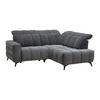 SOFFA PARIS - mörkgrå/svart, Klassisk, metall/trä (215/85/182cm) - Mömax