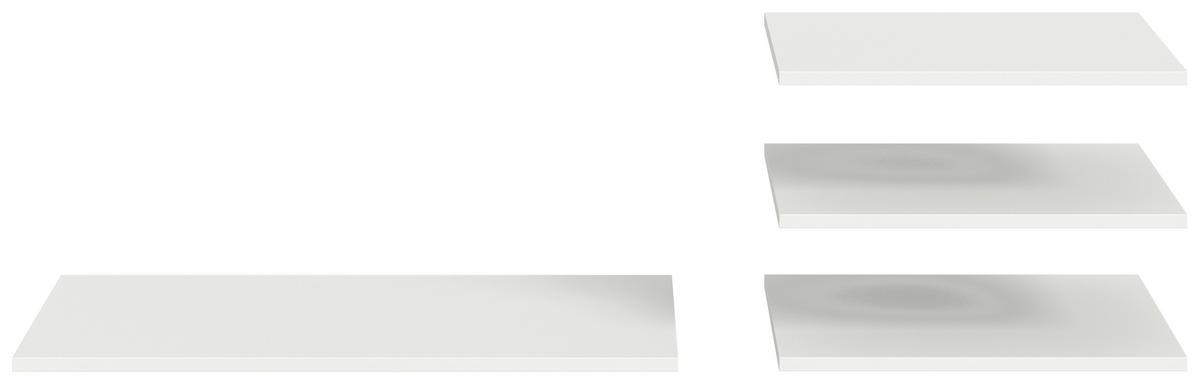 Set Polic Oakland, Bela, 4 Kos - bela, Moderno, leseni material (78/1,6/48cm) - MID.YOU