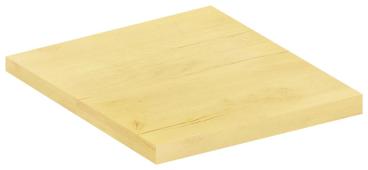 Delovna Plošča Fasola, Hrast - medeni hrast, Trend, leseni material (60/3/60cm) - MID.YOU