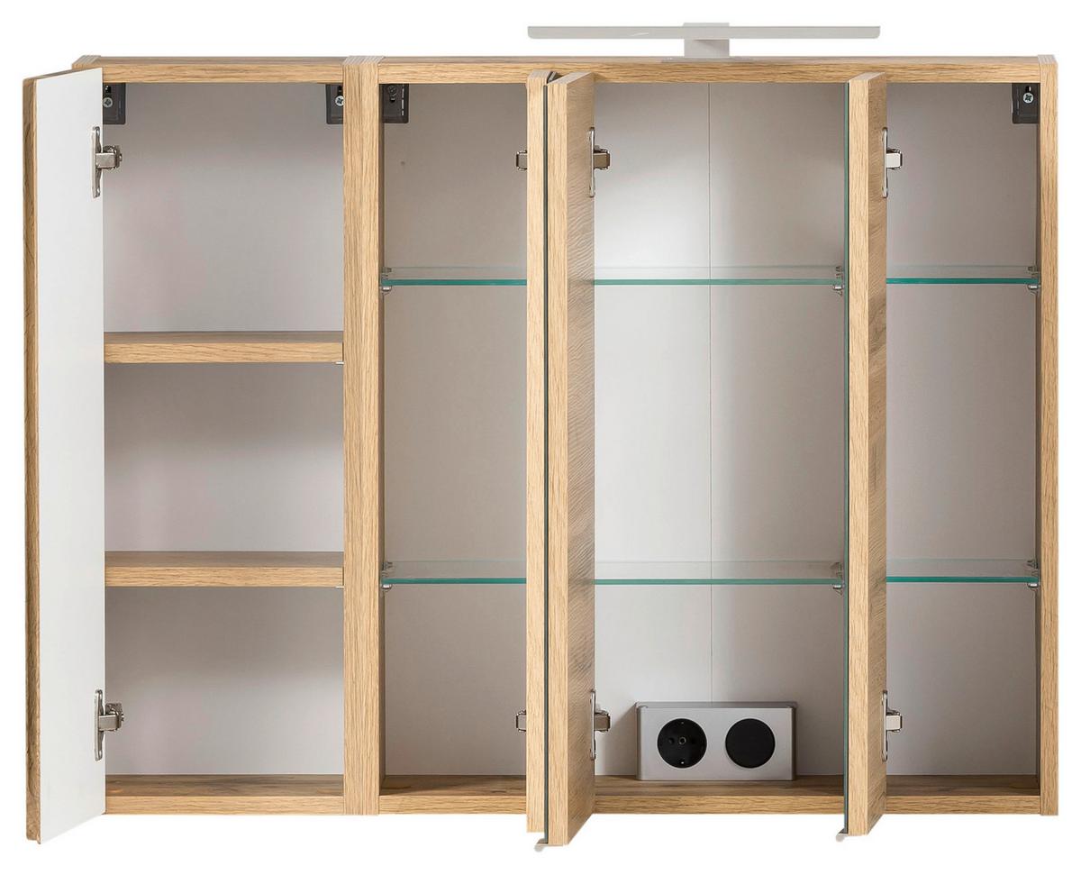 Spiegelschrank Varese ca. 85x64 cm Wotan Eiche Dekor - MODERN, Glas/Holzwerkstoff (85/64/20cm) - Held