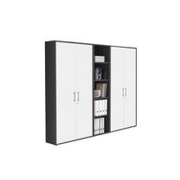 AKTENSCHRANK OFFICE EDITION - SW SET 10 - Anthrazit/Weiß, MODERN, Holzwerkstoff (212,9/185,6/33cm) - MID.YOU