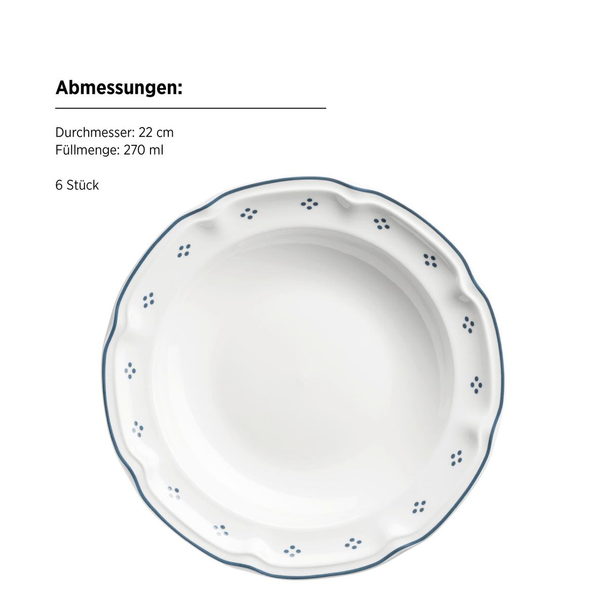 TAFELSERVICE 934140 LOVA TAFELSERVICE - Blau/Weiss, Basics, Keramik - Mäser