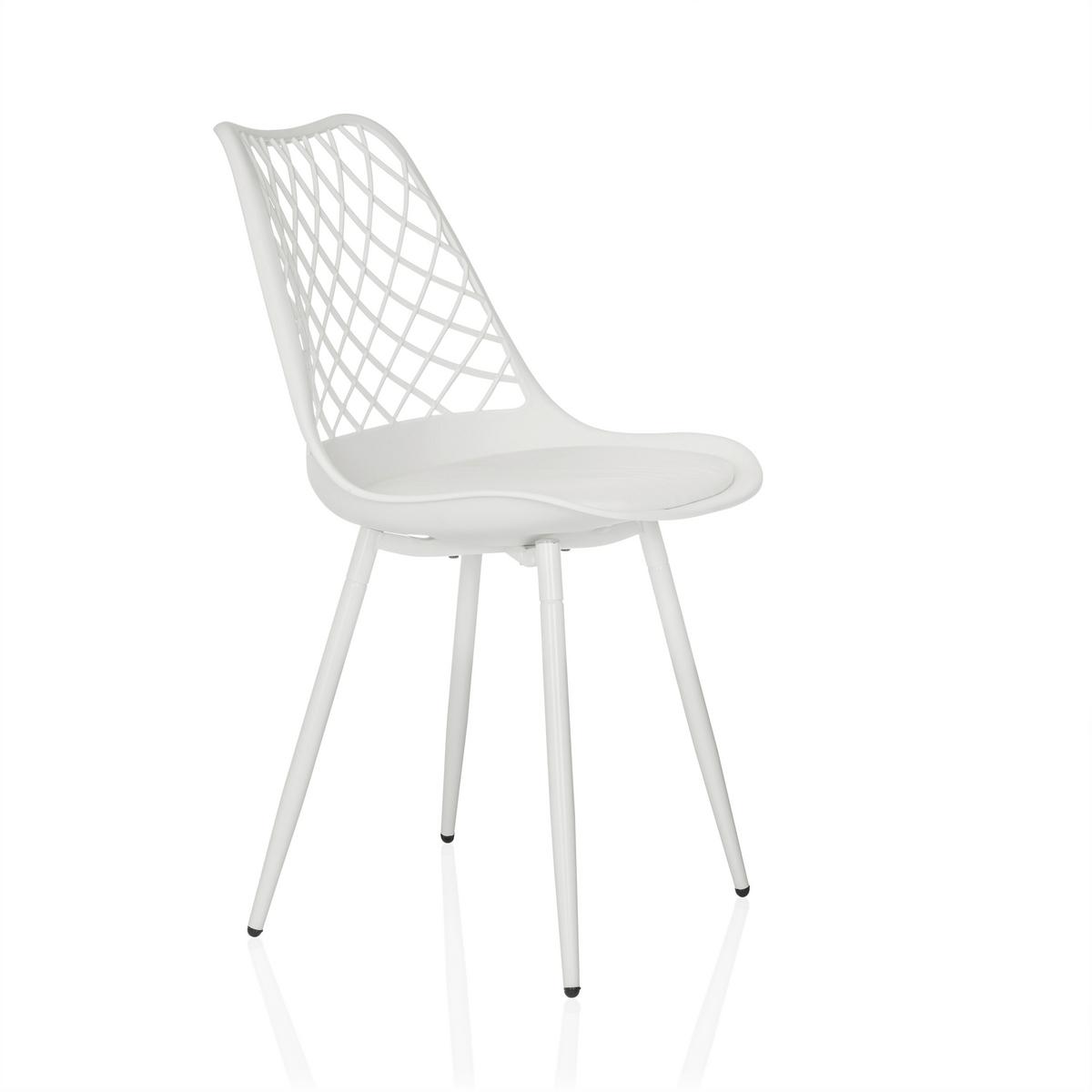 Vrtni Stol Begio S, Bela - bela, Moderno, kovina/umetna masa (48/83/57cm) - MID.YOU