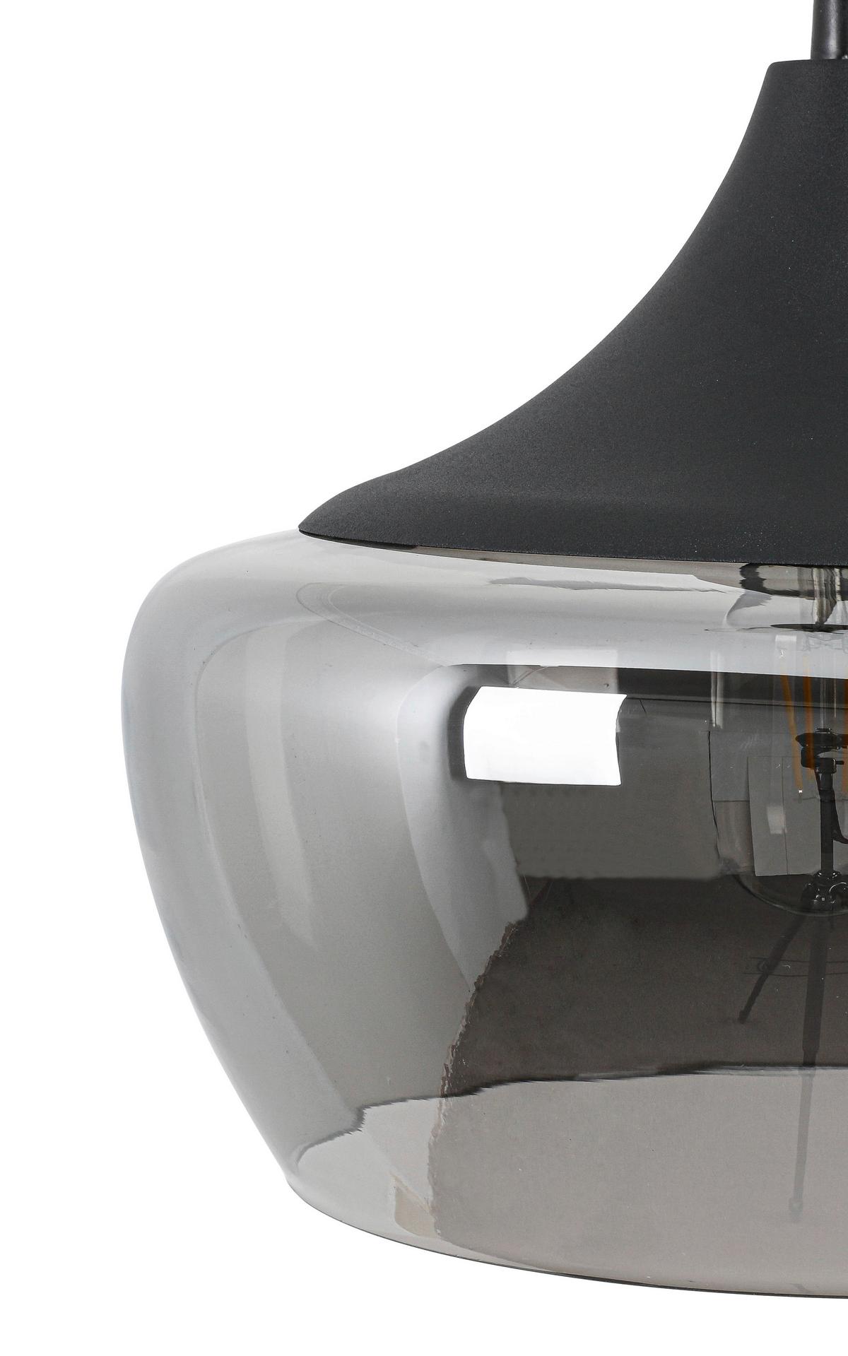 Lampă suspendată Nor - culoare crom/negru, Modern, plastic/sticlă (30/120cm) - Mömax