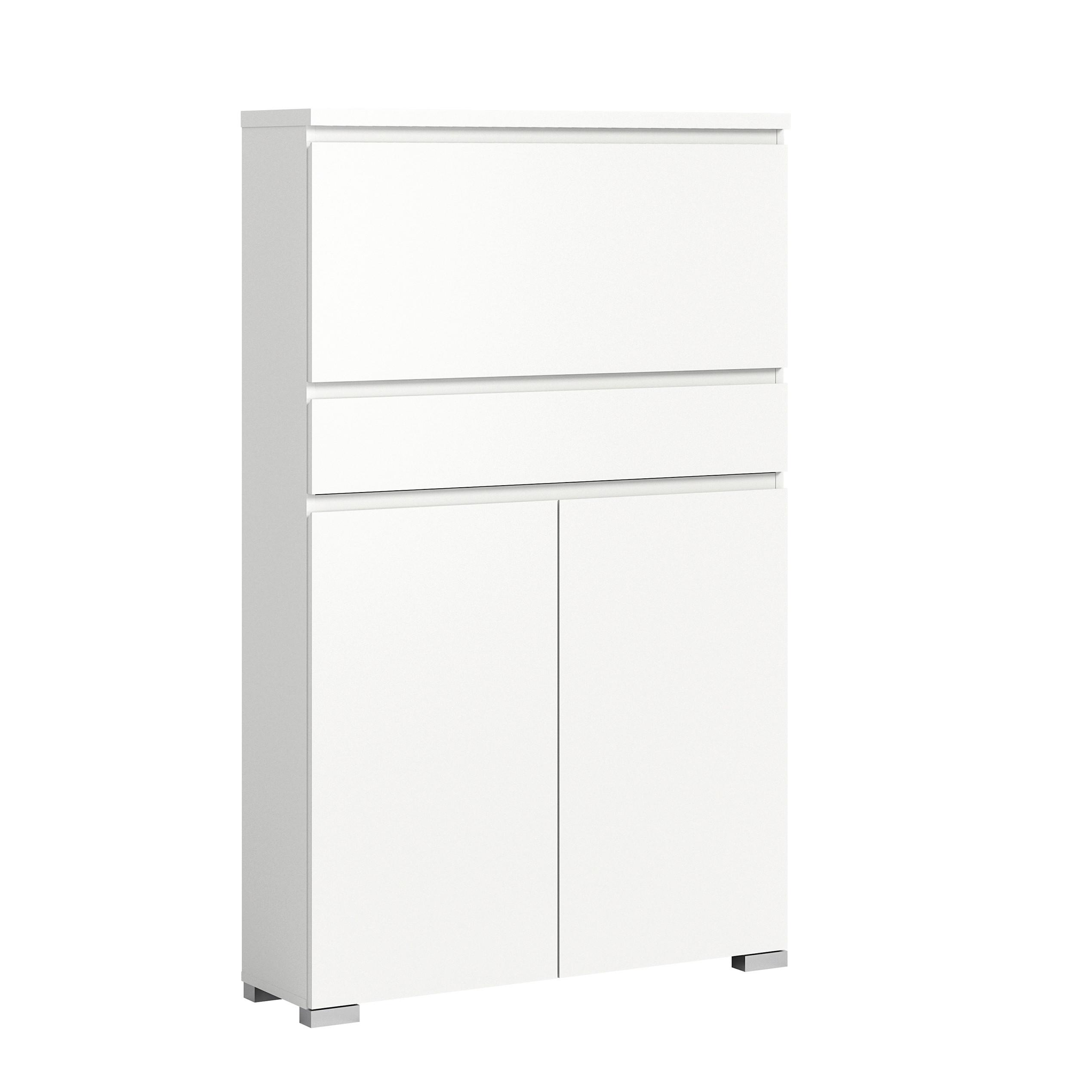 Omara Za Čevlje Shoelove, Bela - srebrne barve/bela, Moderno, leseni material (95/152/27cm)