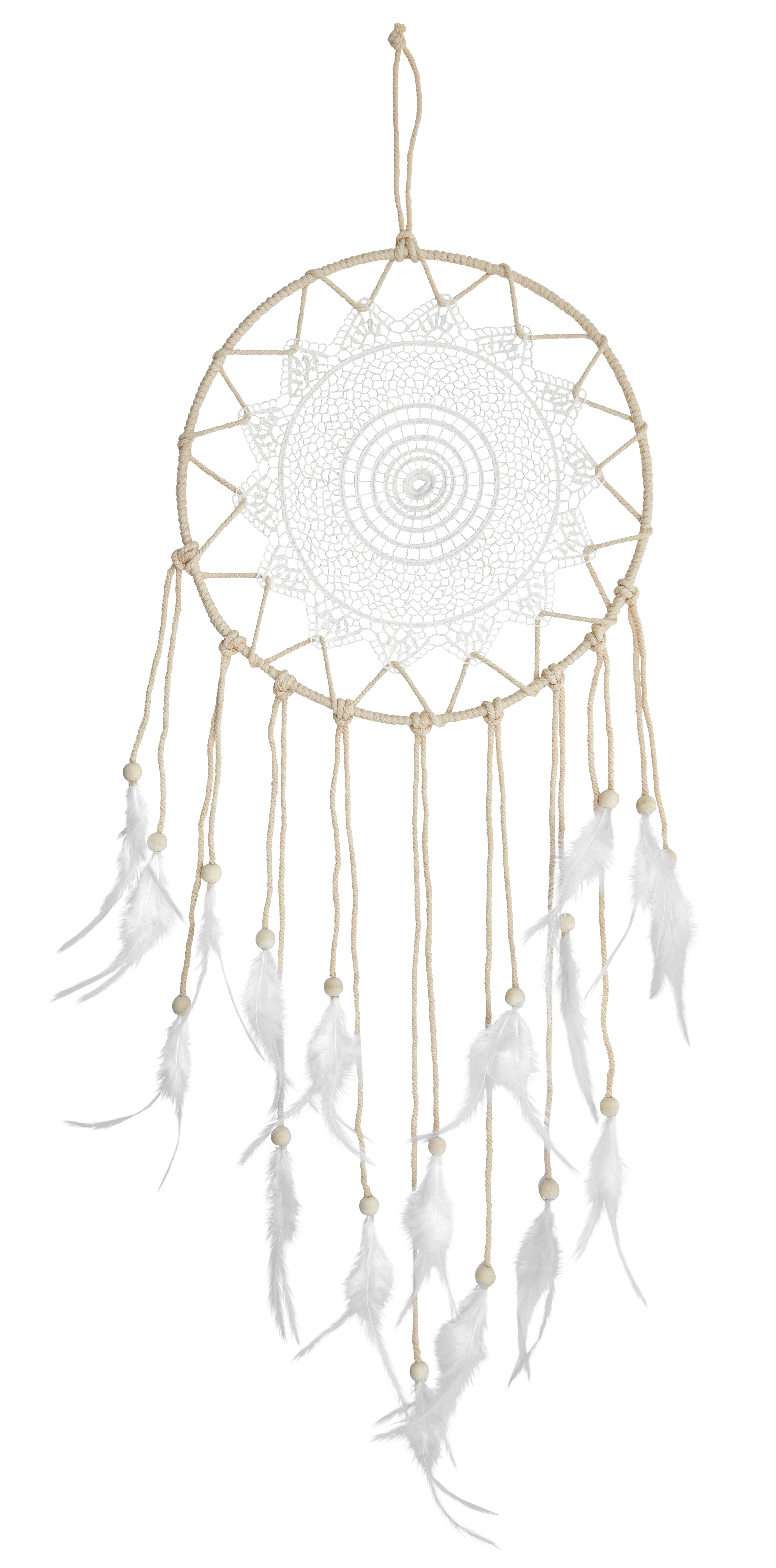 Hvatač Snova Annie I - prirodne boje, Lifestyle, metal/tekstil (29/80cm) - Modern Living