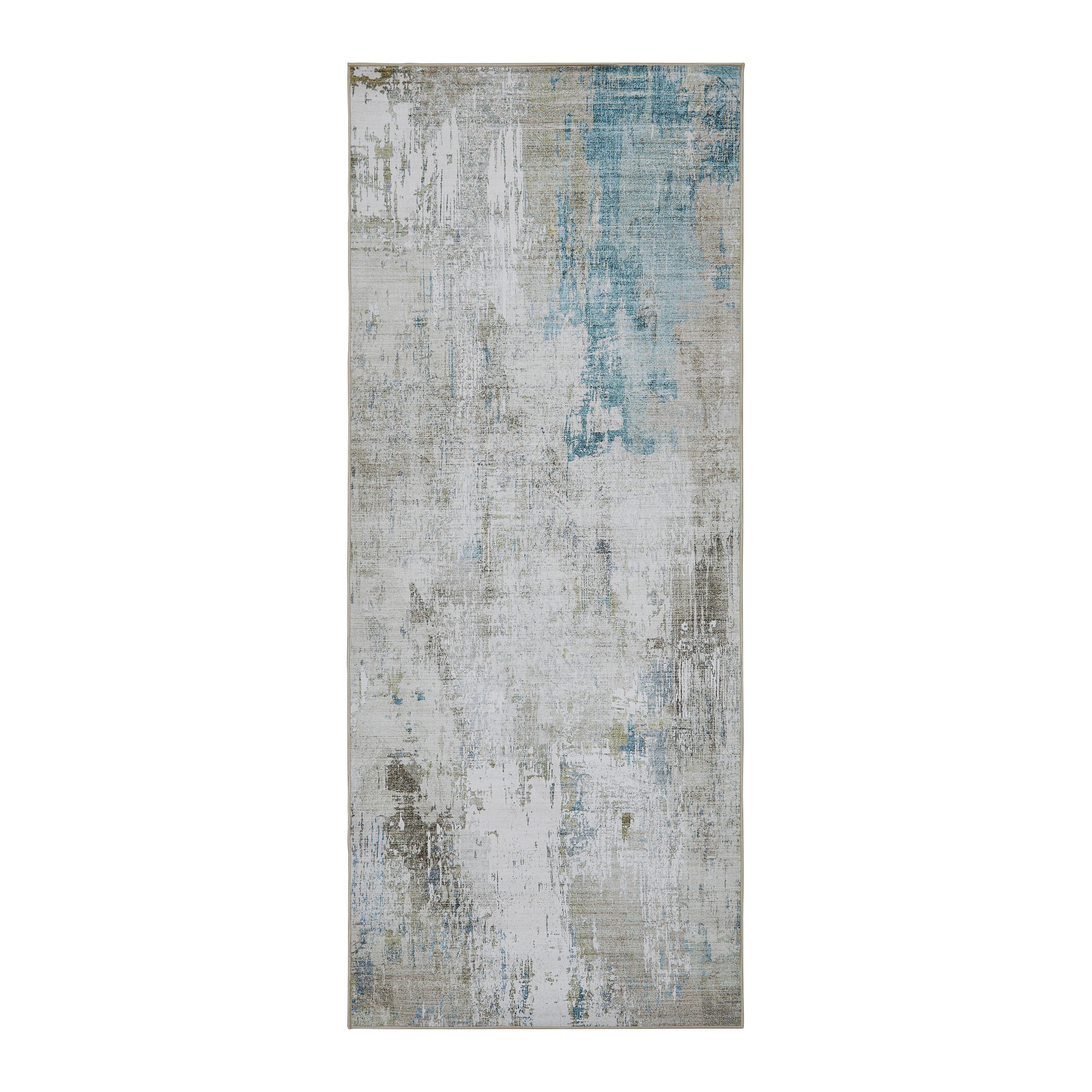 FLATVÄVD MATTA BRUCE 1 - ljusgrön/terrakotta, Modern, plast (80/200cm) - Mömax