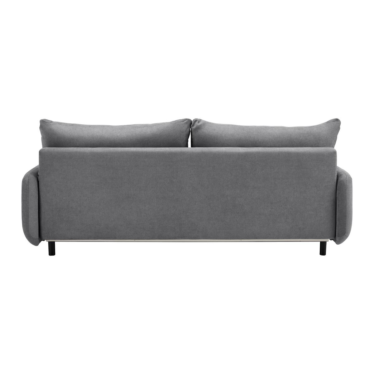 SOFA Z FUNKCJĄ SPANIA OLIVER - czarny/szary, Modern, drewno/tkanina (220/74/93cm) - Bessagi Home