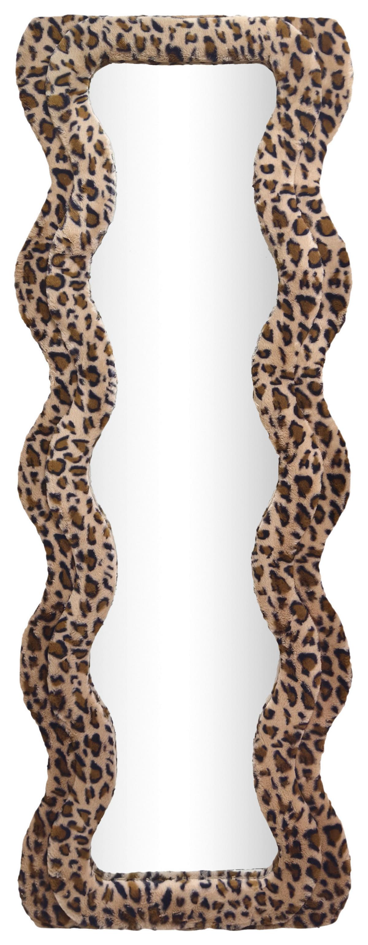 Oglindă de perete SUKI - maro, Romantik / Landhaus, sticlă/textil (60/160/4cm) - Premium Living