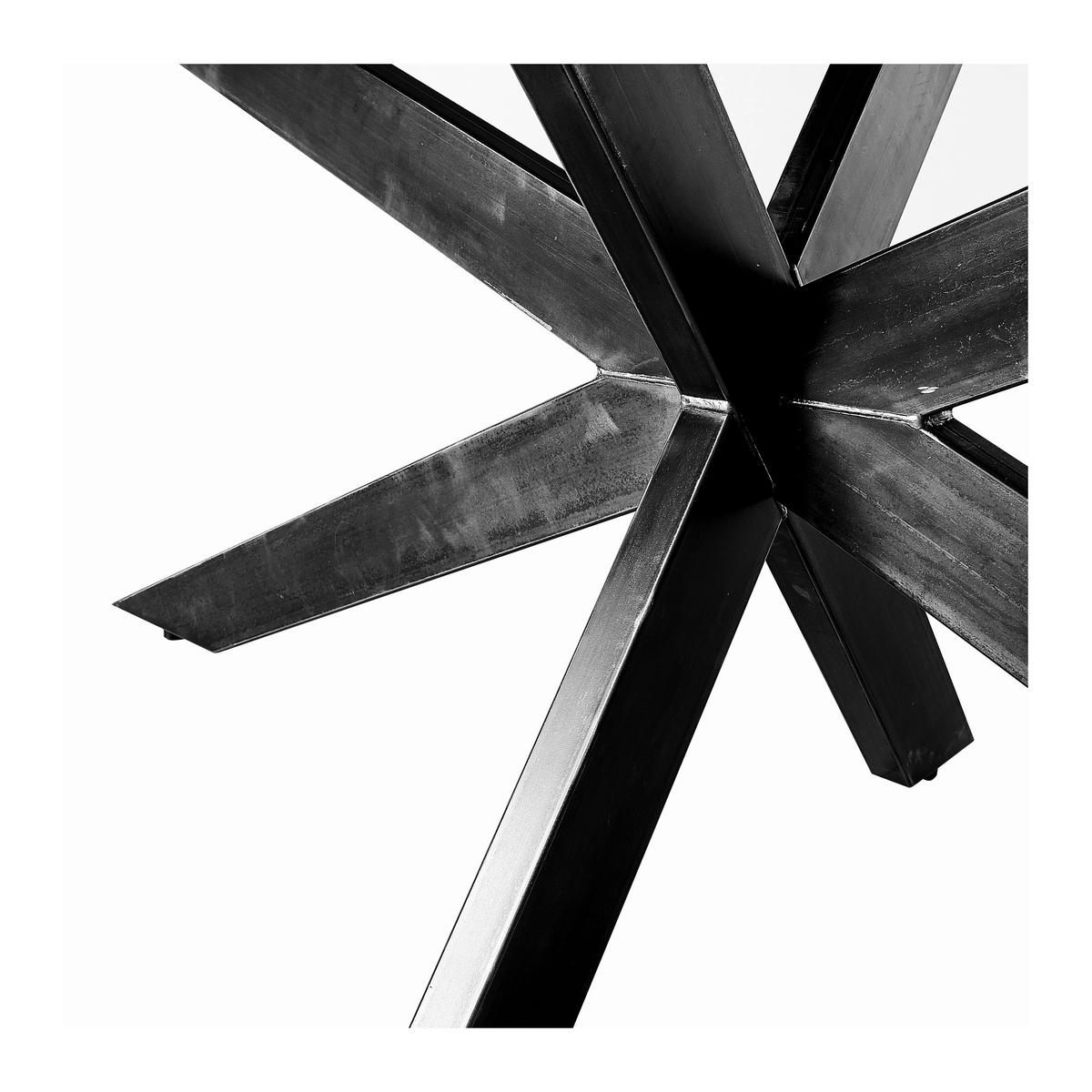 STÓŁ DO JADALNI SPIDER - kolor dębowy/czarny, Design, metal/drewno (200/100/77cm) - Linea Natura