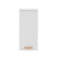 Viseča Omara Duo, Bela - srebrne barve/barve hrasta, Konvencionalno, kovina/leseni material (32,7/72,3/16,3cm) - Stylife