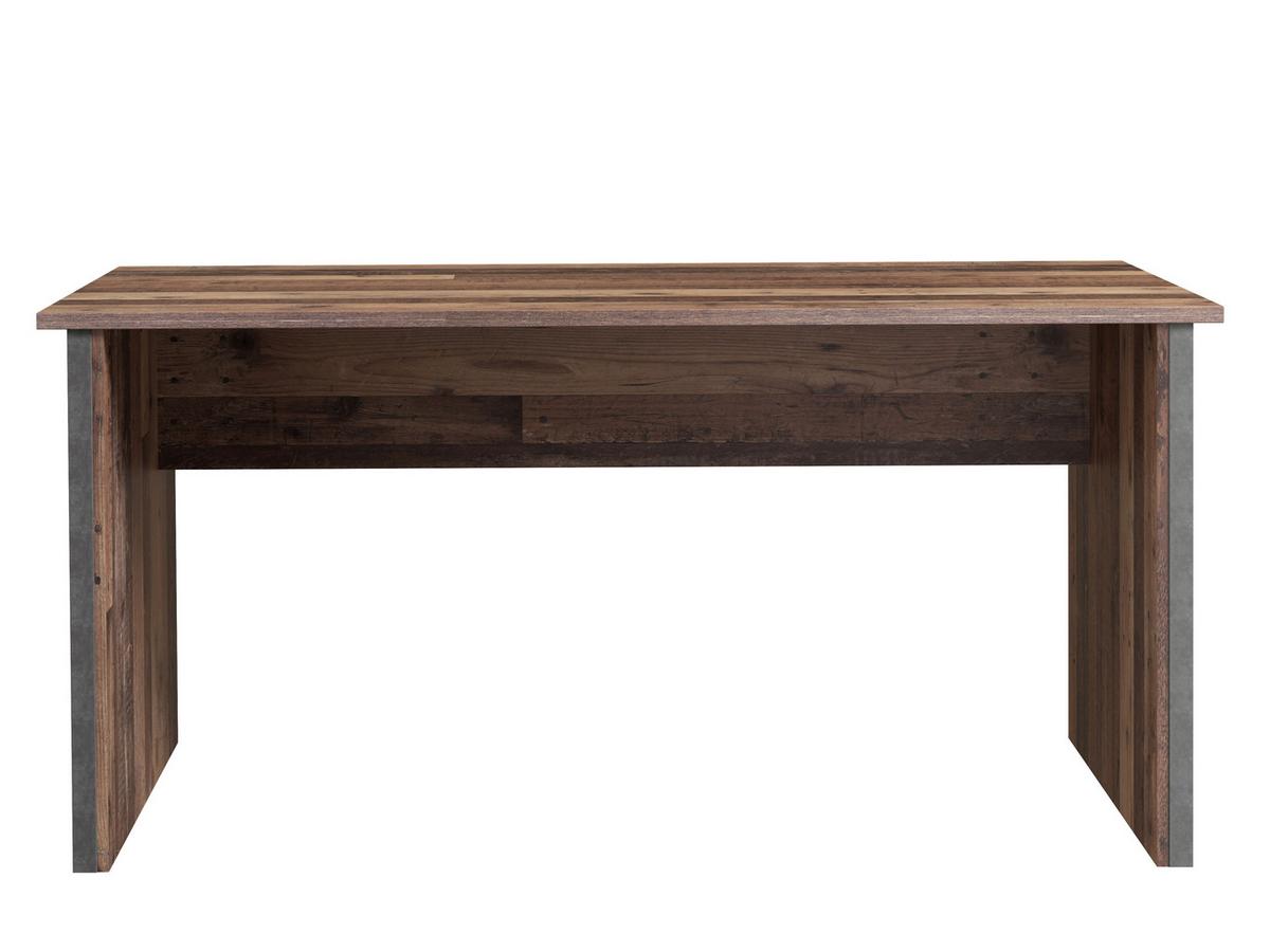 Pisalna Miza Cliff, Temno Siva, Barva Hrasta - temno siva/barve hrasta, Konvencionalno, kovina/umetna masa (153/70/73,5cm) - MID.YOU