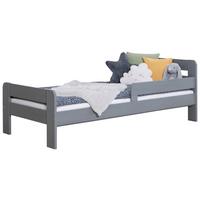 Bett Bennet mit Rausfallschutz ca. 90x200 Hellgrau - Hellgrau, MODERN, Holz (90/200cm) - MID.YOU