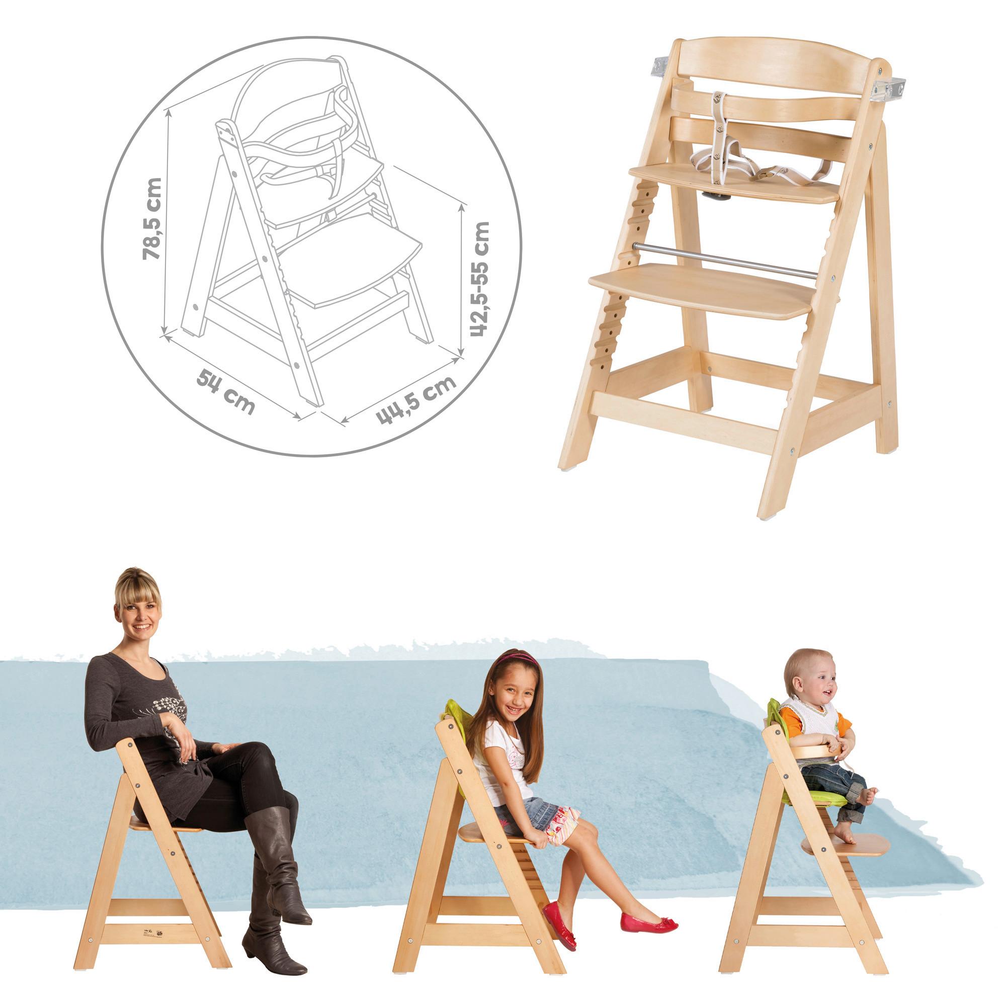 Hochstuhl Sit Up Click & Fun Naturfarben - Naturfarben, KONVENTIONELL, Holzwerkstoff (50/80/54cm) - Roba