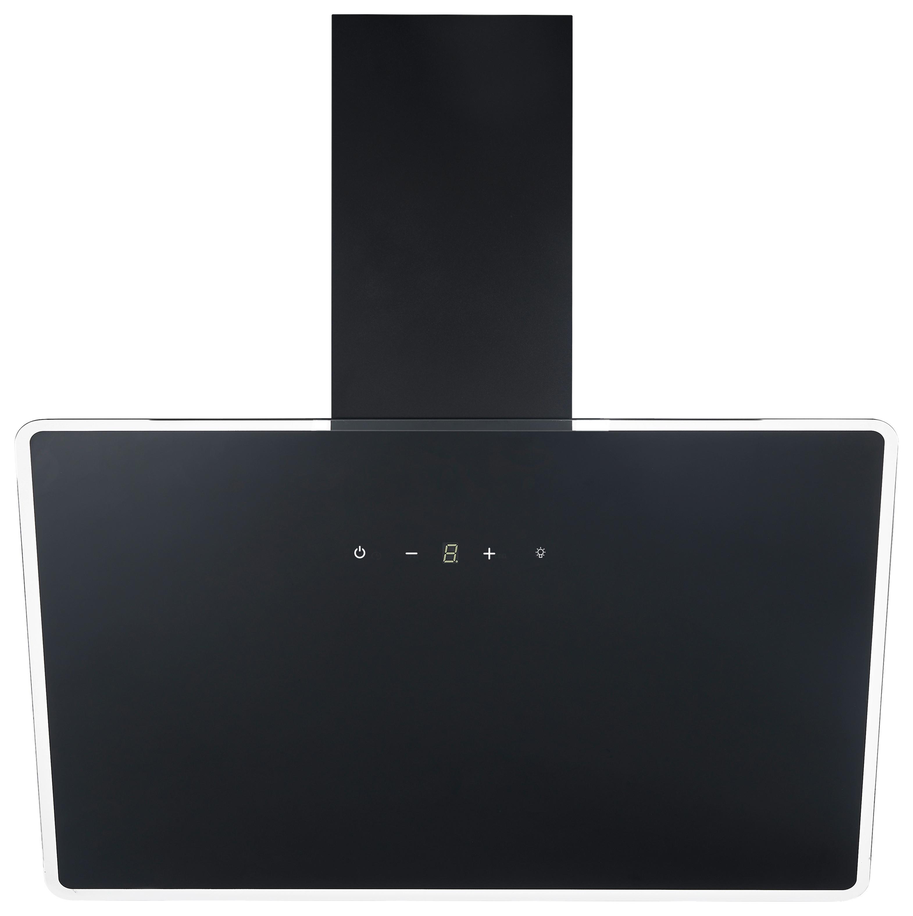 Kuhinjska Napa Lora, 80cm - črna, Basics, kovina/steklo (79,5/78-113/38,6cm) - Respekta