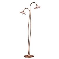 Stehleuchte Rosina Bronzefarben max. 6 Watt - Bernsteinfarben/Bronzefarben, KONVENTIONELL, Keramik/Metall (55/42/180cm)