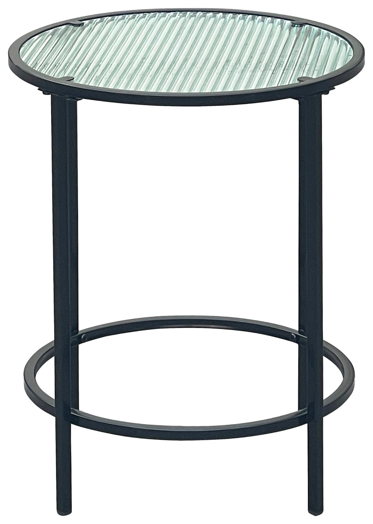 Beistelltisch Shine in Schwarz/Transparent - Transparent/Schwarz, MODERN, Glas/Metall (40/50cm) - Mömax