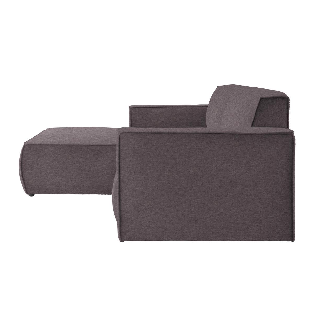 Wohnlandschaft Loft Graphitfarben - Graphitfarben/Schwarz, MODERN, Kunststoff/Textil (172/75/265cm) - Mömax