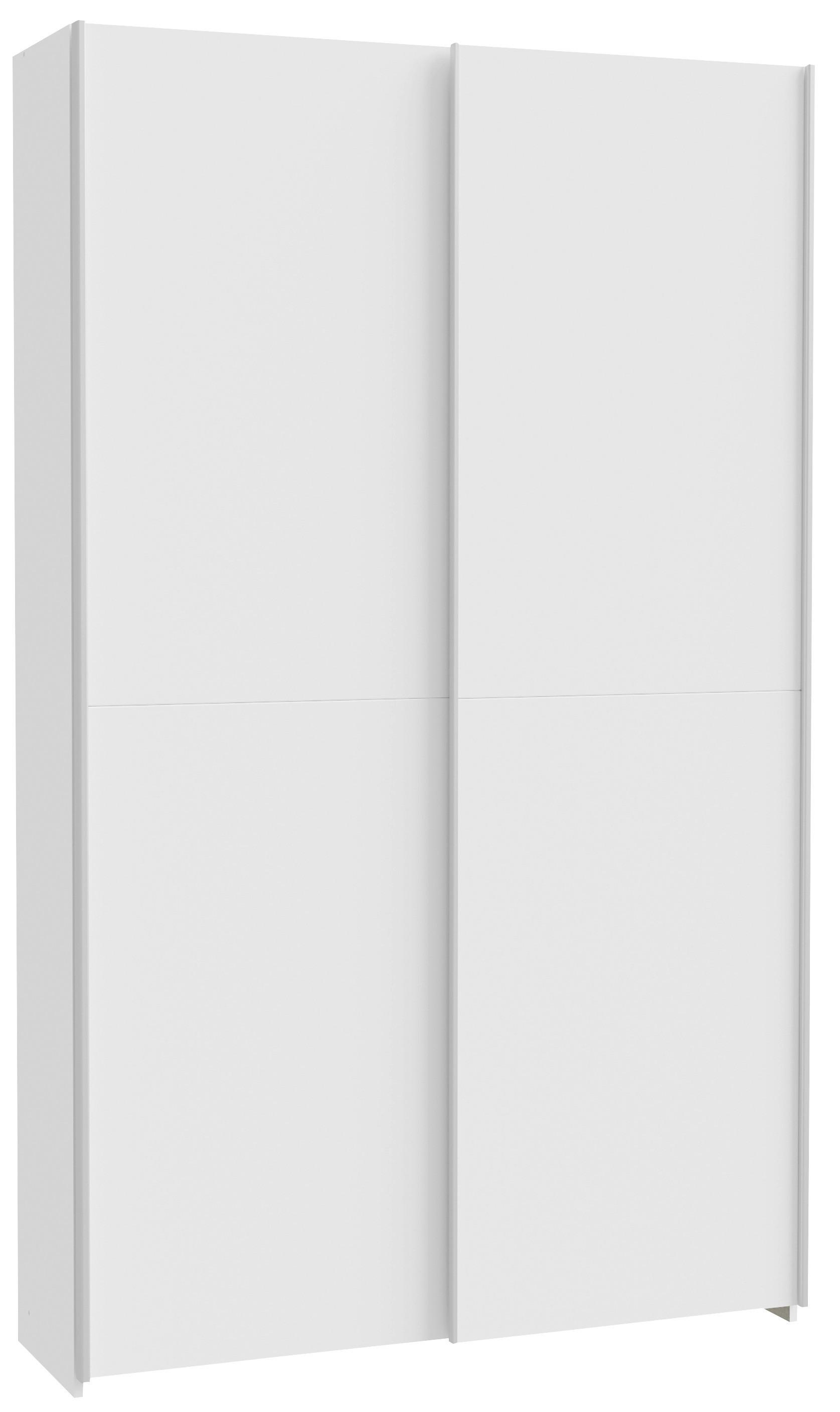 Ormar S Kliznim Vratima Home Nook - bijela/srebrne boje, Basics, drvni materijal/metal (120,1/210/39,1cm) - Modern Living