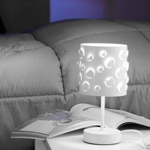 Kindertischleuchte Bollicine Weiß max. 6 Watt - Weiß, Design, Metall (15/22cm)