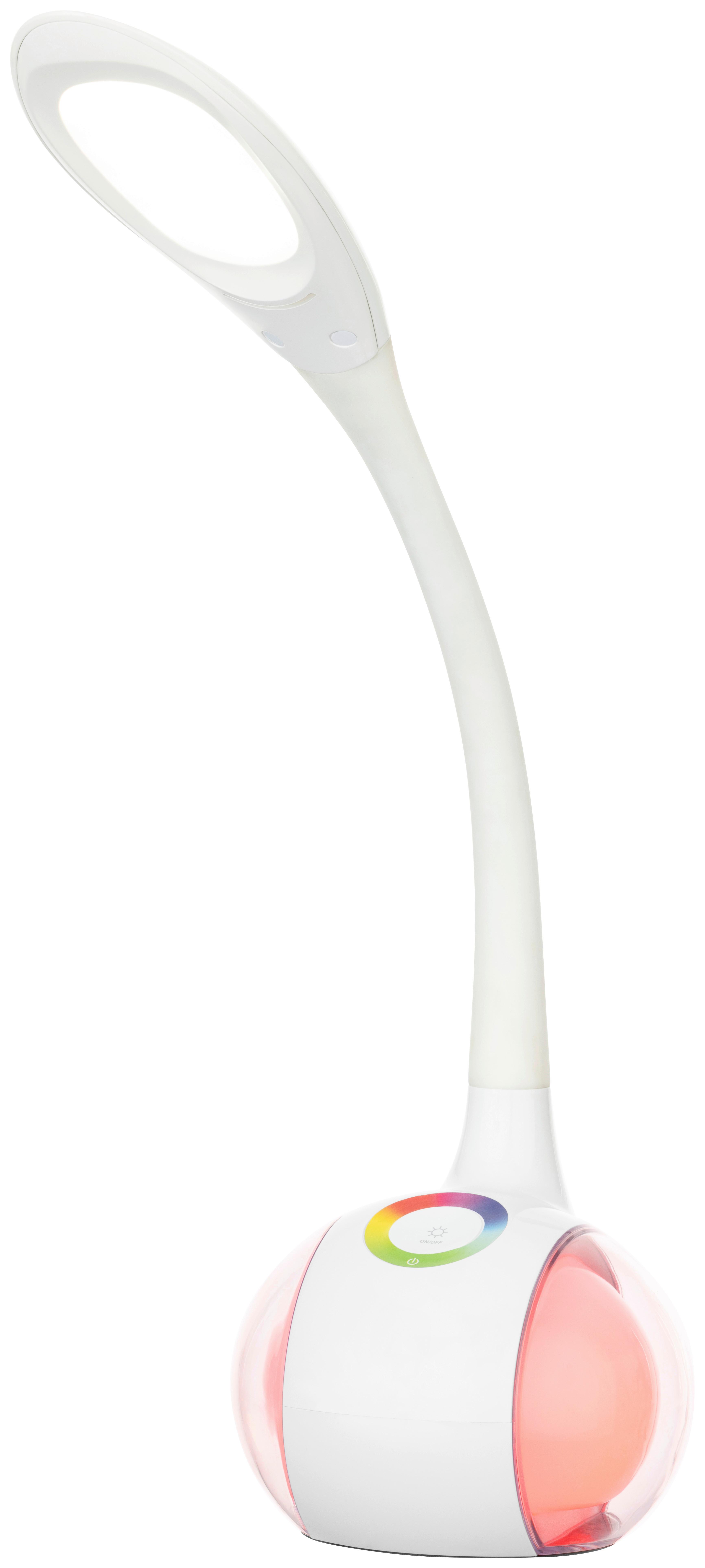 SKRIVBORDSLAMPA NIHAT - vit, Modern, plast (12,5/12,5/34cm) - Mömax