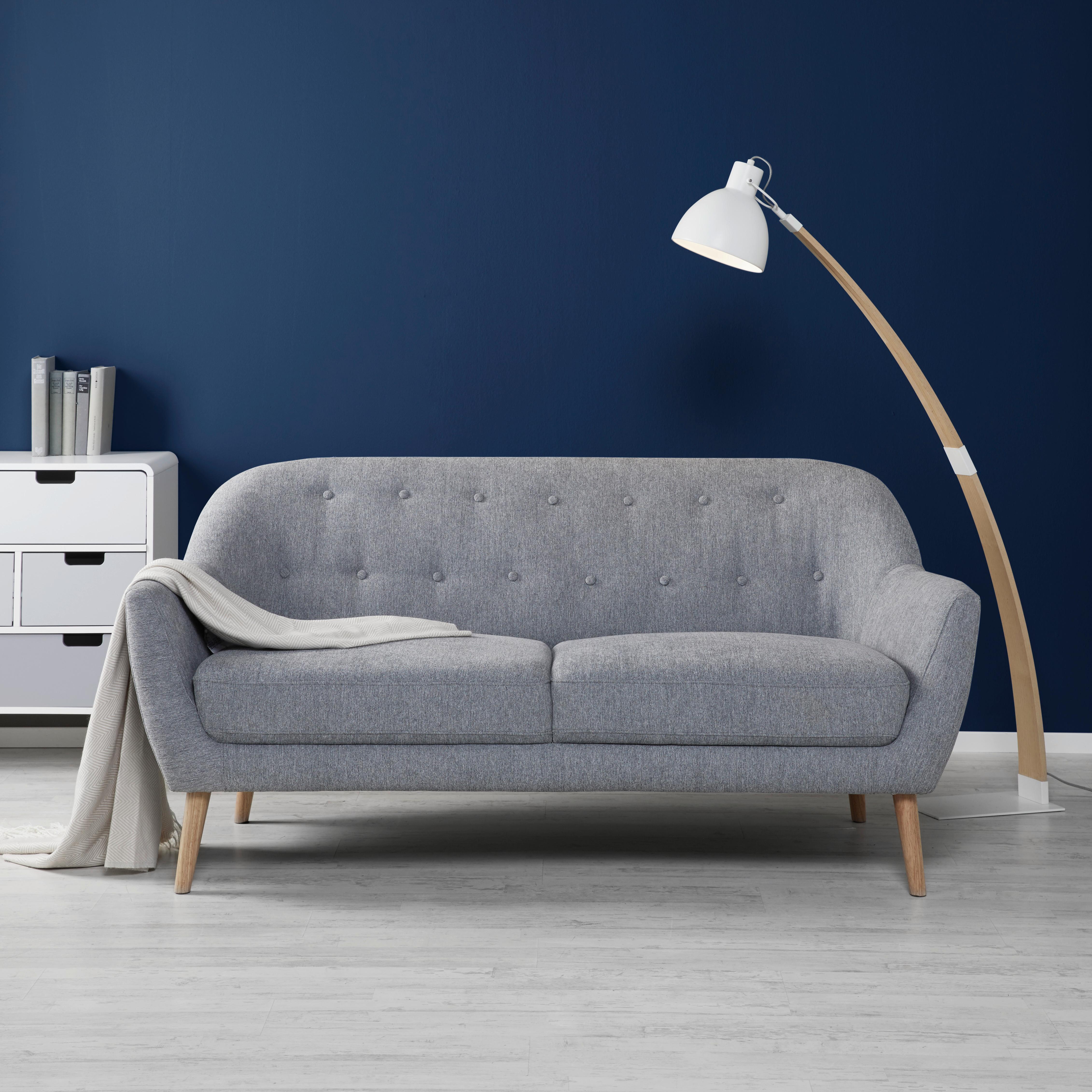 Trosjed Sofa Anela - siva/prirodne boje, Modern, tekstil/drvo (168/79/84cm) - Bessagi Home