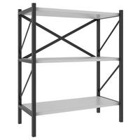 Regal Insasi, Bela - črna/bela, Moderno, kovina/leseni material (66/85/34cm) - MID.YOU